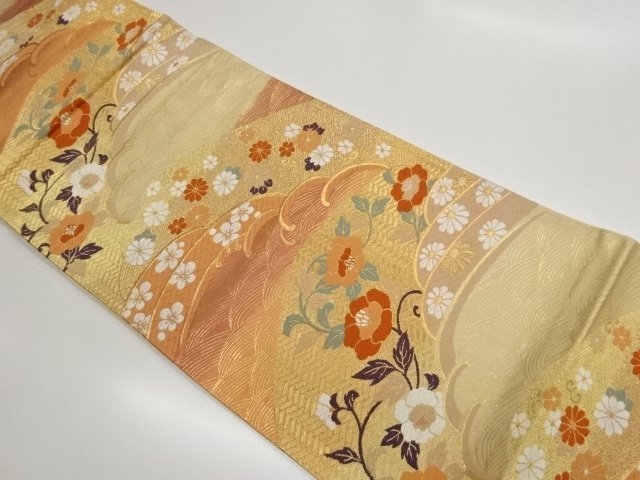 JAPANESE FUKURO OBI / WOVEN FLOWERS